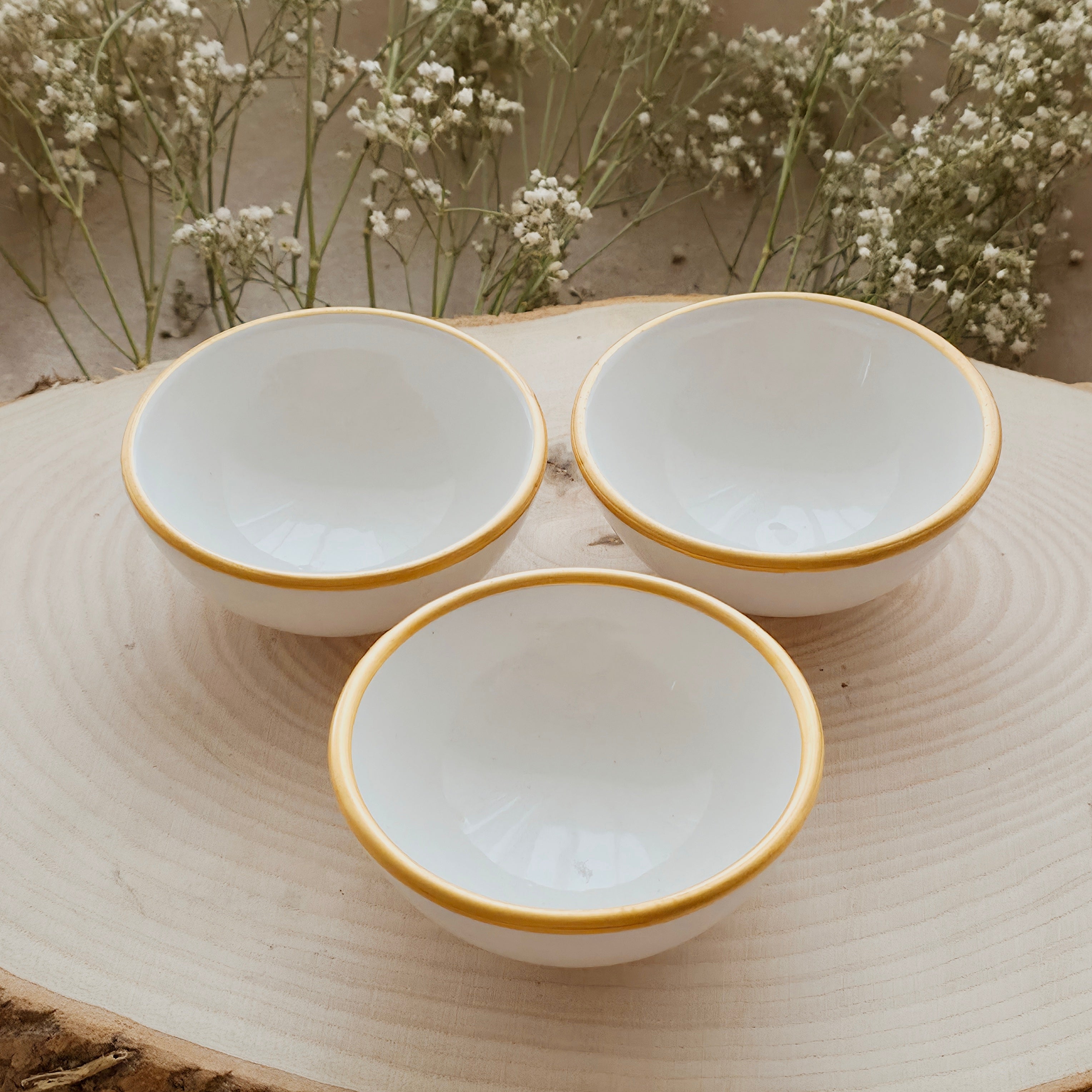 Weiss Porzellan Schalen - 3er Set