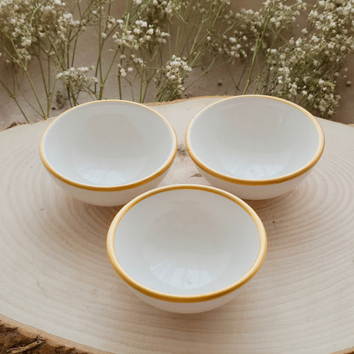 Weiss Porzellan Schalen - 3er Set