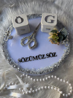 Damat Kahve Tepsi - Coffee Tray Set for Groom, Coffee Ceremony & Wedding, Turkish Wedding Decor, Wedding Gift, Bridal Decor