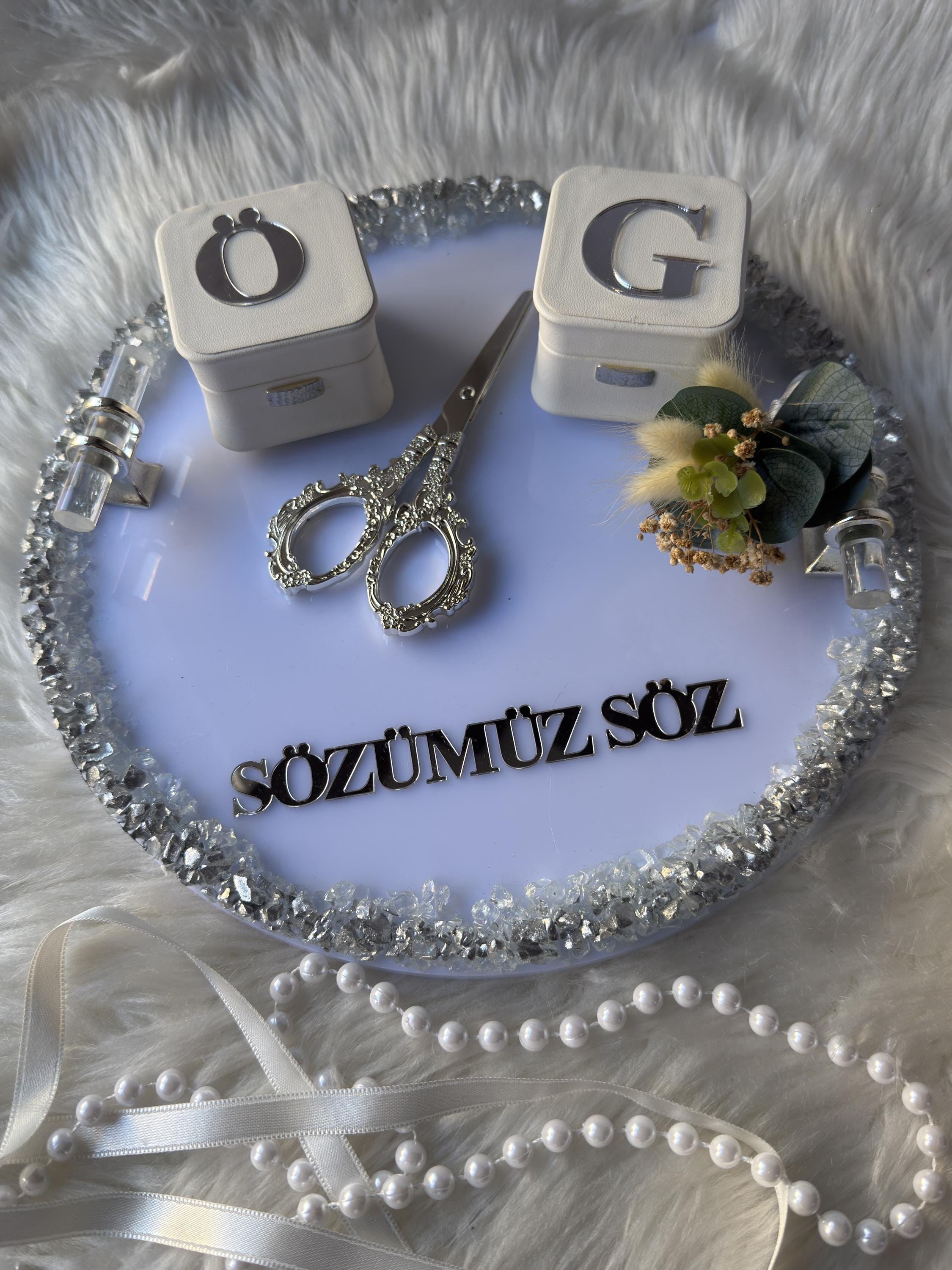 Damat Kahve Tepsi - Coffee Tray Set for Groom, Coffee Ceremony & Wedding, Turkish Wedding Decor, Wedding Gift, Bridal Decor