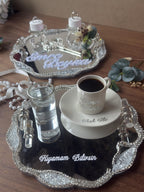 Damat Kahvesi Tepsi | Damat Kahvesi Tepsi and Ring Tray for Damat Kahvesi & Wedding - Wedding Ceremony Decor, Coffee Tray