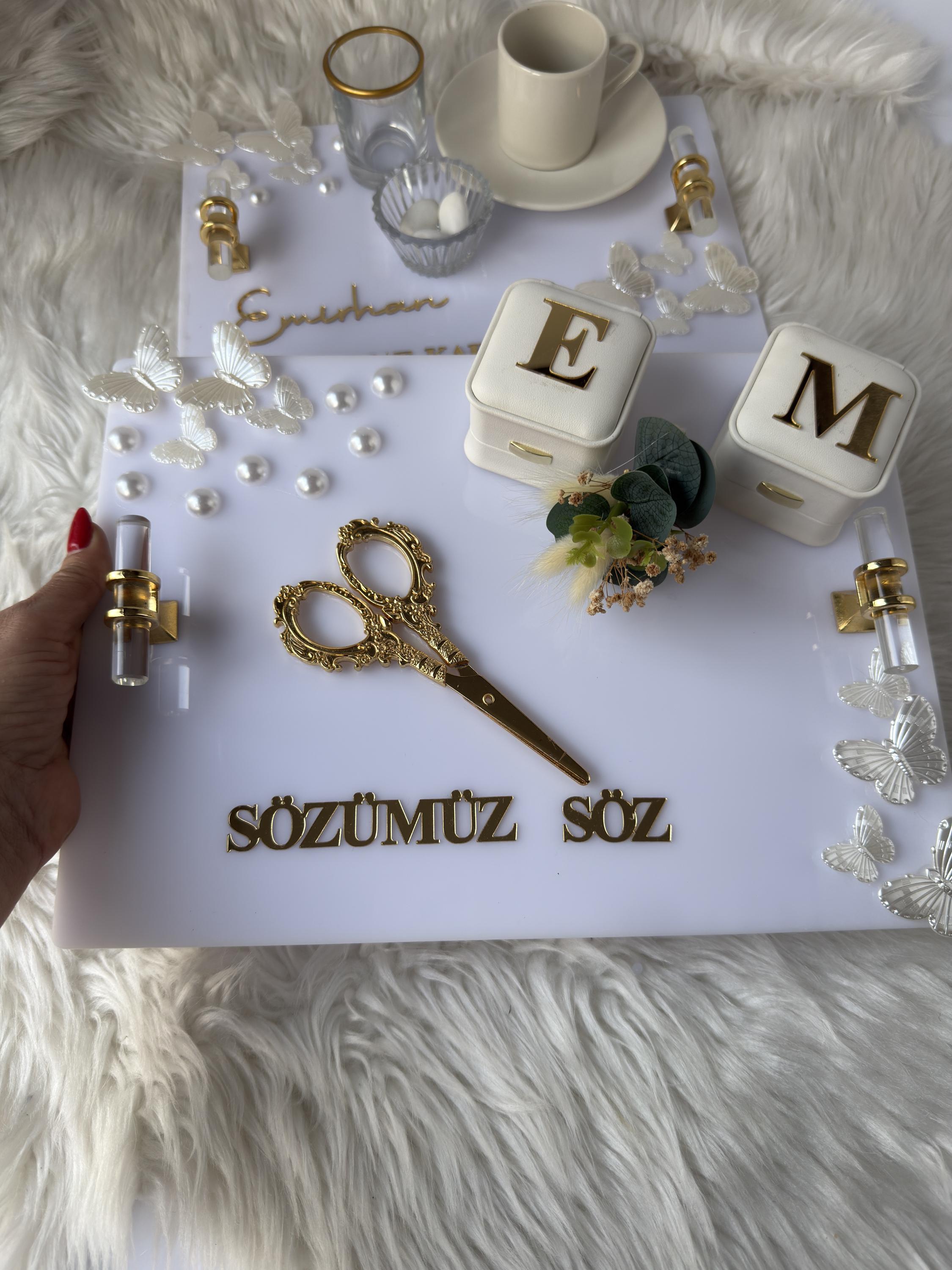 Groom Coffee Tray Set | Coffee Tray Set for Groom for Coffee Ceremony & Wedding - Turkish Wedding Decor, Engagement Decor