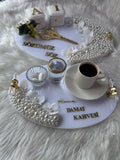 Kız İsteme Tepsi | Ring Tray & Coffee Tepsi for İsteme Söz Nişan - Bridal Ceremony Decor, Wedding Gift, Bridal Decor