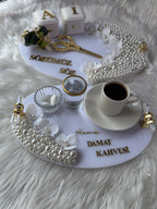 Kız İsteme Tepsi | Ring Tray & Coffee Tepsi for İsteme Söz Nişan - Bridal Ceremony Decor, Wedding Gift, Bridal Decor