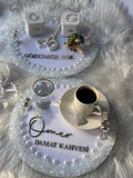 Kiz Isteme Tepsi Set - Ring Tray & Coffee Tepsi, İsteme Söz Nişan, Bridal Ceremony Decor, Nikkah
