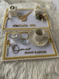 Nişan Tepsisi | Personalized Ring Tray & Coffee Tray for Nişan and Söz - Modern Wedding Tray Decor, Tepsi Seti, Turkish Tray