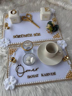 Nişan Tepsisi - Söz Tepsi + Nişan Tepsi Set, Nişan Söz Düğün, Personalized Acrylic Gift, Tepsi Seti, Turkish Tray