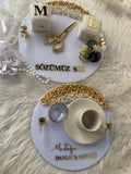 Nisan Tepsi | Söz Tepsi + Nişan Tepsi Set for Nişan Söz Düğün - Personalized Acrylic Gift, Nikkah, Söz Nişan