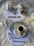 Personalized Nişan Tepsi Set: Söz Tepsi + Nişan Tepsi Set for Nişan Söz Düğün | Personalized Acrylic Gift, Ring Tray
