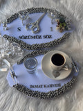 Personalized Wedding Ring Tray: Engagement Ring Tray Set for Nikkah, Engagement, Wedding | Handmade Acrylic Wedding Decor