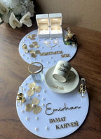 Personalized Wedding Ring Tray: Nikkah Ring Tray Decor for Wedding Ring Ceremony | Handmade Acrylic Tray Decor, Wedding Gift