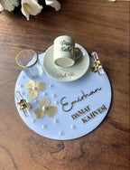 Personalized Wedding Ring Tray: Nikkah Ring Tray Decor for Wedding Ring Ceremony | Handmade Acrylic Tray Decor, Wedding Gift