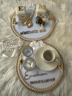 Personalized İsteme Tepsi Set: Ring Tray & Coffee Tepsi for İsteme Söz Nişan | Bridal Ceremony Decor, Engagement Decor