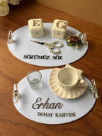 Söz Tepsi Set - Nisan Tepsi + Söz Tepsi Set, Nişan Söz Düğün, Personalized Acrylic Gift, Wedding Gift, Bridal Decor