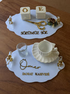 Söz Tepsi Set - Nisan Tepsi + Söz Tepsi Set, Nişan Söz Düğün, Personalized Acrylic Gift, Wedding Gift, Bridal Decor
